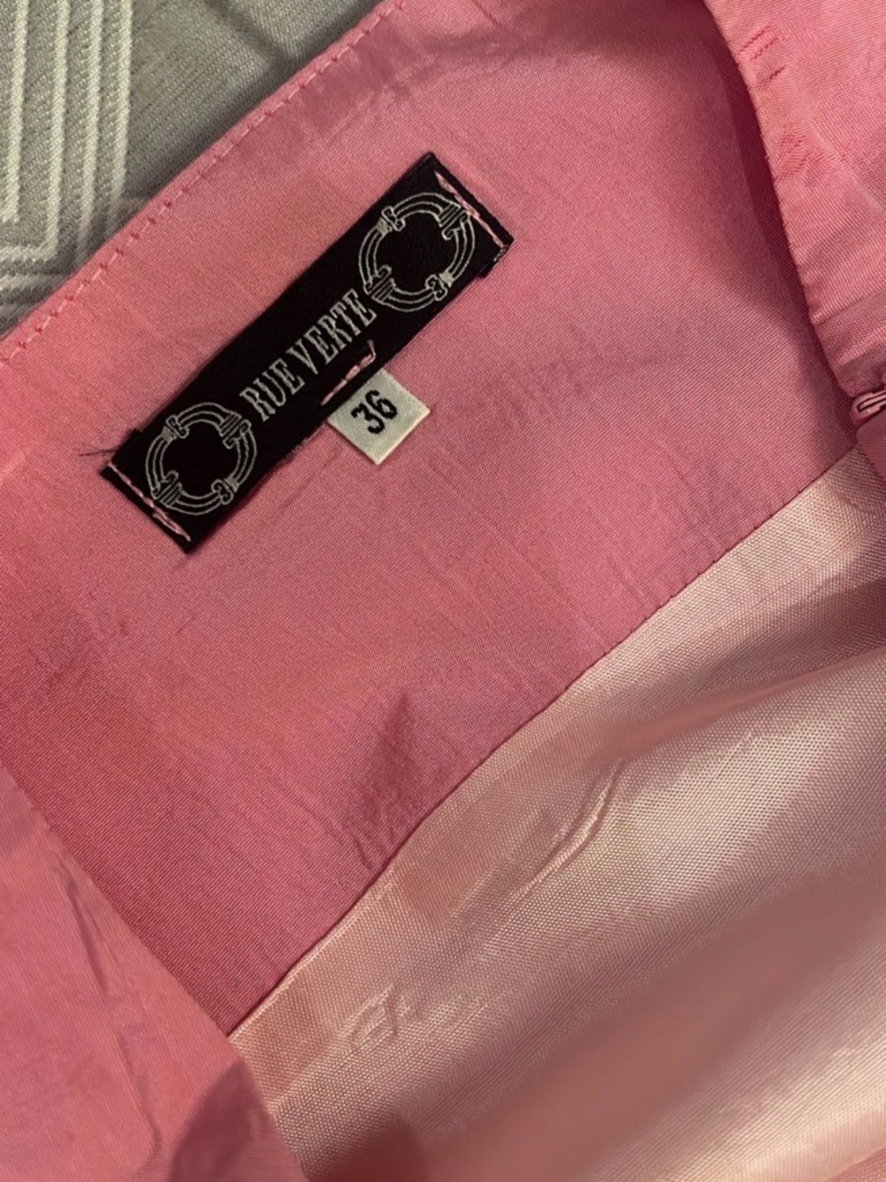 Vintage satin finish bubblegum Pink A-Line Maxi high rise Skirt size XS - Picture 6 of 7